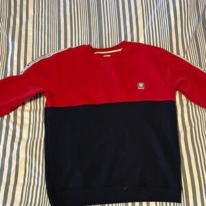 DC Men's Bold Red and Black Crewneck Sweater